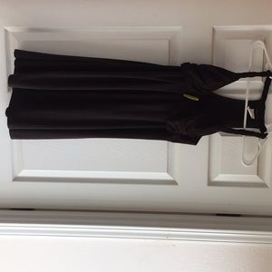 Short brown racer back dress